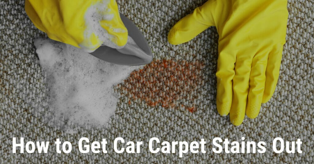 How to get car carpet stains out