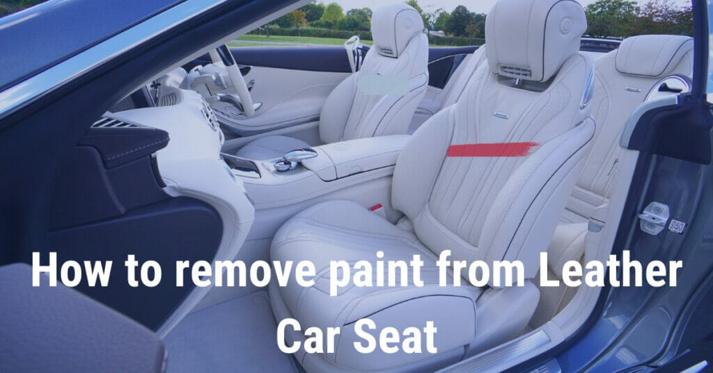 How to remove paint from Leather Car Seat