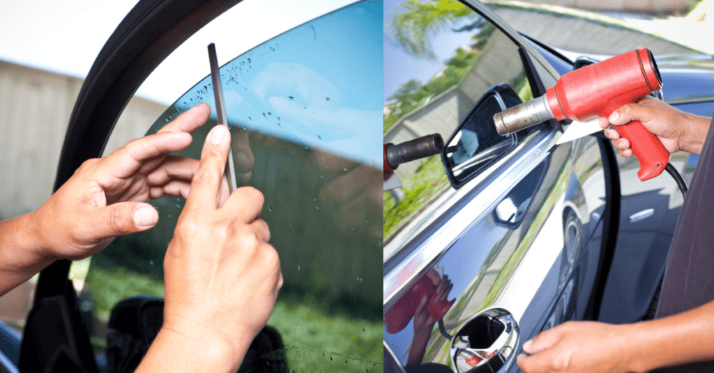How to remove tint from car windows