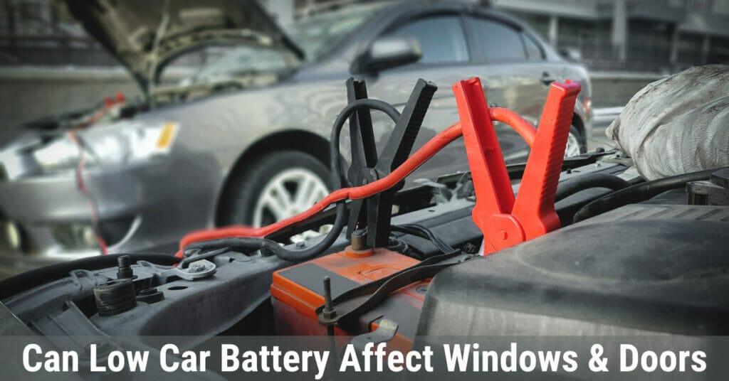 Can low car battery affect windows and doors