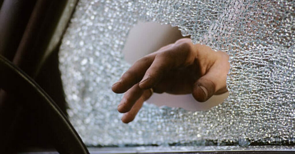 How to repair a broken car window from rain 
